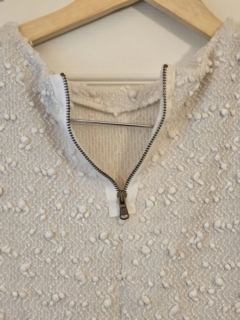 Zara Girls Cream Textured Shift Dress Size 13/14